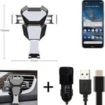 Car holder air vent mount for Nokia 8.3 5G cell phone mount