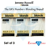 3 x Jerome Russell BBlonde Powder Bleach 100g Lightener Light to Dark Brown Hair