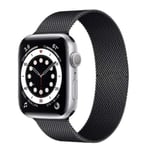 Bracelet milanais pour Apple Watch, bracelet en acier inoxydable Bracelet iWatch Series SE 6 5 4 3 2 1-ML-Space Grey, 44mm