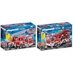 Playmobil - Camion de Pompiers avec Échelle Pivotante - 9463 & Fourgon d'intervention des Pompiers - 9464, Vanaf 5 Jaar, Coloré