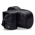 MegaGear MG1942 Ever Ready Étui de Protection en Cuir Véritable avec Bandoulière Compatible avec Nikon Z5 - Noir