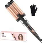 Hair Waver Hair crimpers for Women- 3 Barrels Hair Curler with Adjustable Waver