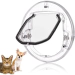 Chatière Pour Animaux De Compagnie Petite Porte Pour Chiens Et Chats Avec 4 Possibilités De Verrouillage Rond Ikodm