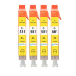 4 Yellow Ink Cartridges C-581Y for Canon PIXMA TS6250 TS705a TS8350 TS9550