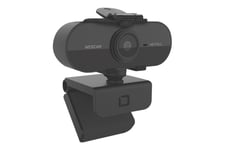 DICOTA Webcam PRO Plus Full HD - Webcam - farve - 1920 x 1080 - 1080p - audio - USB 2.0
