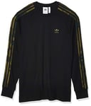 adidas Camo LS Tee T-Shirt à Manches Longues Homme, Black/Multicolor, FR : S (Taille Fabricant : S)