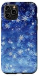 iPhone 11 Pro Blue Sky Winter Snowflake Snow Blue Aura Night Pattern Case