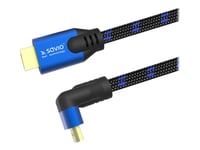 Savio Cl-147 - Hög Hastighet - Hdmi-Kabel Med Ethernet - Hdmi Hane Vinklad Till Hdmi Hane - 1.8 M - Skärmad - Svart - Stöd För 8K