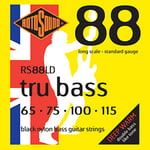 Rotosound 88 Tru Bass nylon flatwound jeu de 4 cordes mesure moyenne (32"/810mm) à longue échelle (34"/860mm)