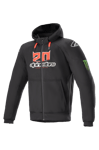 MC- Hoodie Alpinestars FQ20 Chrome Ignition Monster Svart-Hvit-Knallrød