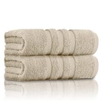 GC GAVENO CAVAILIA Ultra Soft Bath Towel Large - 550 GSM Ringspun Cotton Towels Set - Highly Absorbent Set of 2 Bath Towels - Washable, Natural