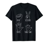 Rock Paper Scissors Table Saw Game Gamers Paper Game T-Shirt