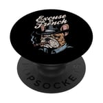 Bulldog français Excuse My Frenchie Vintage Bulldog Lover PopSockets PopGrip Adhésif