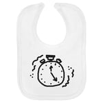 'Alarm Clock' Soft Cotton Baby Bib (BI00018800)