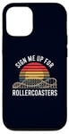 Coque pour iPhone 12/12 Pro Inscrivez-moi pour le ventilateur Rollercoasters Retro Roller Coaster