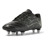 Canterbury Phoenix Team Soft Ground Chaussures de Rugby, Noir Gravity Gris, 37.5 EU