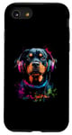 iPhone SE (2020) / 7 / 8 Artistic Colorful Rottweiler Music Headphones Dog Case