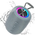 Enceinte Portable Bluetooth, BT5.3 Haut-Parleur sans Fil 20W Basses Riches avec Modes Lumière LED, Autonomie de 16H Supporte Radio FM, TF, USB, AUX pour Maison, Cyclisme, Extérieur, Voyages, Douche