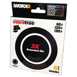 Worx Lot de feuilles abrasives pour Ponceuse excentrique, vibrafree Diamètre 125 mm, grain 60, 120 et 180, 1 pièce, wa2064