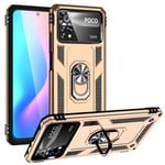 Xiaomi Poco X4 Pro 5G Military Armour Ring Case Gold