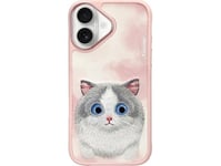 Nimmy Apple Iphone 16 6.1 Fodral Rosa Big Eyed Pet 2.0 Katt