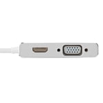 Convertisseur adaptateur Hub multifonction 4 en 1 TypeC vers HDMI VGA + DVi USB3.0