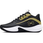 Under Armour Mixte UA Lockdown 7 Chaussures de Basketball, Black/Black/Metallic Gold, 46 EU