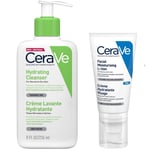 Duo Crème Lavante Hydratante et Crème Hydratante Visage (Soir) CeraVe