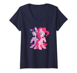 Womens My Little Pony Twilight Sparkle And Pinkie Pie Back To Back V-Neck T-Shirt