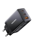 Rocoren Fast Charger GaN Pro 65W 2x USB-C USB (black)