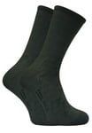 Dr Hunter 2 Pairs Mens Coolmax Lightweight Hiking Socks for Walking Boots - Dark Green - Size 12-15