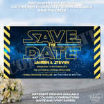 Star Wars Save the date Thank You Wedding Invitation Personalised Invite Card