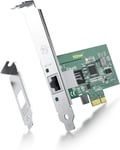 Gigabit PCI-E Carte réseau Intel I210-T1 Chip, 1Gb Ethernet PCI Express X1 LAN Adaptateur, Single RJ45 Port NIC pour Windows Server, Linux, VMware ESX