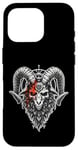 Coque pour iPhone 16 Pro Pentagramme occulte Baphomet Satan Païen Gothique Death Metal