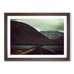 Big Box Art Landscape Journey Through Mountains (2) Framed Wall Art Picture Print Ready to Hang, Walnut A2 (62 x 45 cm)