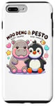 Coque pour iPhone 7 Plus/8 Plus Moo Deng Et Le Bébé Hippopotame Au Pesto Bébé Pingouin