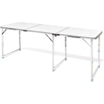 Table pliante de camping en aluminium avec hauteur ajustable