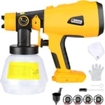 YEX-BUR Cordless Paint Sprayer Compatible with Dewalt 18V 20V Battery Handheld 