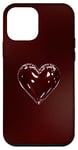 Coque pour iPhone 12 mini Cœur rouge bordeaux mignon gothique amour coeur fille femme