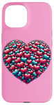 iPhone 15 Cute Heart with Flowers and Hearts for Valentine's Day Case