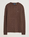 Polo Ralph Lauren Cotton Cable Pullover  Dark Roast Melange