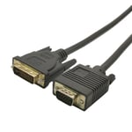 Adaptateur DVI vers VGA Convertisseur adaptateur DVI mâle vers VGA mâle DVI-D 24 + 5 vers VGA pour ordinateur Projecteur d'écran TV DVI vers VGA - Type 0.3M