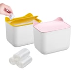 Lot de 2 petites poubelles de bureau de 2,5L blanc Vendos85