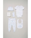 Rock A Bye Baby Boy Cotton 6-Piece Gift Set - White - Size 0-3M