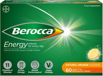 Berocca Energy Effervescent Tablets including B vitamins, Magnesium & Zinc - C -