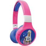 Lexibook Barbie 2-in-1 Bluetooth& Wired Foldable Headphones with microphone Pink