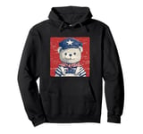 Full Steam Ahead Funny Teddy Bear in Sailor Outfit Pullover Hoodie