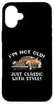 Coque pour iPhone 16 Plus Graphisme cadeau de voiture vintage I'm Not Old I'm Classic with Style