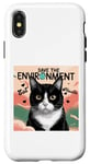 iPhone X/XS Help Save the Environment: Eat Plastic – A Cute Cat Meme Case