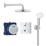 Set de douche Tempesta 210 avec thermostat encastré, chrome (34729000)